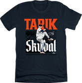 T-shirt featuring Tarik Skubal’s name and a bold design celebrating his pitching prowess.